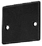 CRL Black Powder Coat End Cap with Screws for NH3 Series Wide U-Channel