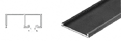 CRL Einlage zum Einrasten für Kopfschiene, schwarz pulverbeschichtet, 3,05 m (120") Länge