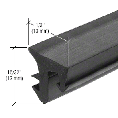 CRL-U.S. Aluminum Black 1/2" EPDM Universal Storefront Gasket - 500'
