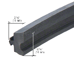 CRL-U.S. Aluminum Black 7/16" EPDM Curtainwall Exterior Gasket - 250'