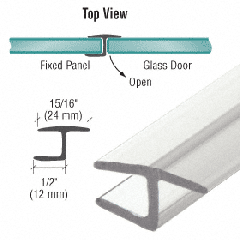 CRL Polycarbonate H-Jamb 180 Degree for 1/2" Glass