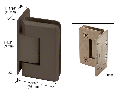 CRL Oil Rubbed Bronze Pinnacle 544 Series 5 Degree Wall Mount Offset Back Plate Hinge