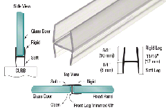 CRL Soft Fin 'H' Wipe for 3/8" Glass