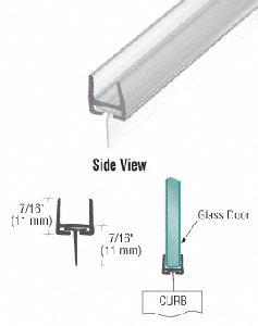 CRL Polycarbonate Bottom Rail With Wipe for 3/8" Glass