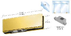 CRL Brass Bottom Door Patch With 1NT302 Insert