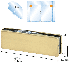 CRL Brass Adjustable European Top Door Patch Fitting