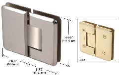 CRL Brushed Nickel 180 Degree Glass-to-Glass Plymouth Series Hinge