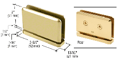 CRL Polished Brass Prima 01 Series Top or Bottom Mount Hinge