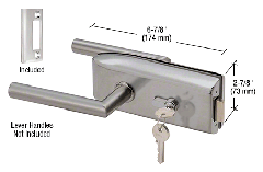 CRL Brushed Stainless Glass Mounted Latch with Lock and Thumbturn