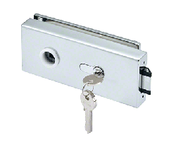 CRL Satin Anodized Glass Mount Lever Lock for Metal Frame Doors