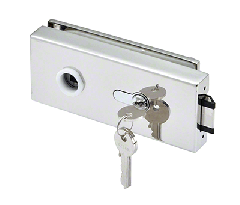 CRL Polished Stainless Glass Mount Lever Lock for Metal Frame Doors