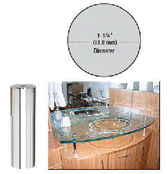 CRL Polished 316 Stainless 1-1/4" Diameter by 4" Standoff Base