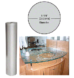 CRL Brushed Stainless 1-1/4" Diameter by 6" Standoff Base