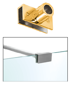 CRL Gold Plated Adjustable Slim Line Glass Mount Fitting