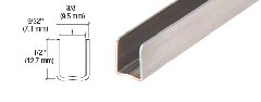 CRL U-Profil mit halbrunder Unterseite, Edelstahl gebürstet, 6,4 mm (1/4")