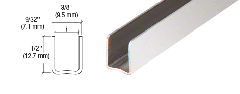 CRL U-Profil mit halbrunder Unterseite, Edelstahl poliert, 6,4 mm (1/4")