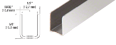 CRL U-Profil mit halbrunder Unterseite, Edelstahl poliert, 10 mm (3/8")