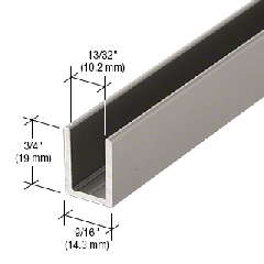 CRL Satin Nickel 3/8" Fixed Panel Shower Door Deep U-Channel - 95"