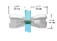 CRL Polished Chrome Back-to-Back Bow-Tie Style Knobs