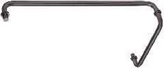 CRL Oil Rubbed Bronze 24" Towel Bar with 12" Pull Handle Combination Set