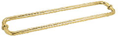 CRL Polished Brass 24" Back-to-Back Towel Bars for Glass