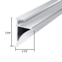 CRL Brite Anodized 96" Aluminum Shelving Extrusion for 3/8" Glass