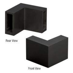 CRL Matte Black 90 Degree Door Connector Bracket for Serenity Sliders