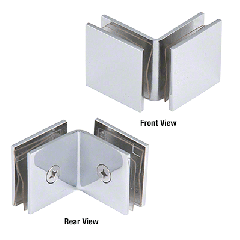 CRL Polished Chrome Open Face 90 Degree Square Glass Clamp