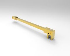 CRL square support bar set, 12 x 12 MM, 1200 MM, glass-wall mount, 8 - 10 mm, brass