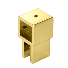 CRL Brass Movable Bracket for 1/4" to 5/16" (6 to 8 mm) Glass - Square Bar