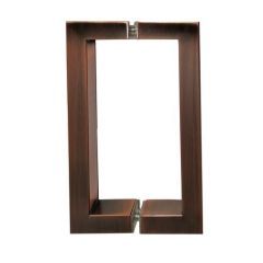 CRL Antique Brushed Copper 6" x 6" SQ Series Square Tubing Back-to-Back Pull Handle
