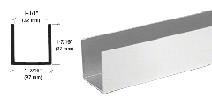 CRL Satin Anodized 1-1/4" U-Channel Extrusion - 144"