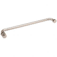 CRL Polished Nickel 18" Towel Bar with Contemporary Knob