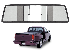 CRL Duo-Vent Four Panel Slider with Light Gray Glass for 1982-1993 GMC/Chevy S-Series Truck