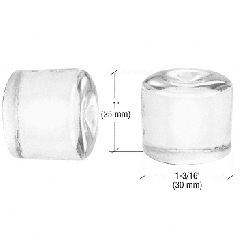 CRL UV Bonded Straight Glass Knob