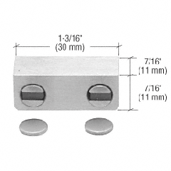 CRL Brushed Stainless Double Door UV Magnetic Latch for 'All-Glass' Cabinet