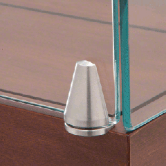 CRL Brushed Stainless Small Cone Pivot Hinge, Glass-to-Wood