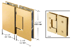 CRL Gold Plated Vienna 180 Series Glass-to-Glass Hinge