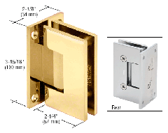CRL Polished Brass Vienna 537 Series Wall Mount Hinge with Internal 5 Degree Pin