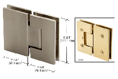CRL Brushed Nickel 180 Degree Glass-to-Glass Victoria Series Hinge
