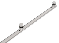 CRL round support bar set VERTICAL, Ø 19 MM, 1200 MM, glass-ceiling mount, 8 -10 mm, polished stainless